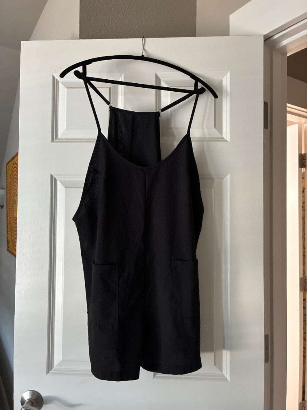 Black sleeveless romper